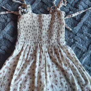 Floral Cream Kids Dress